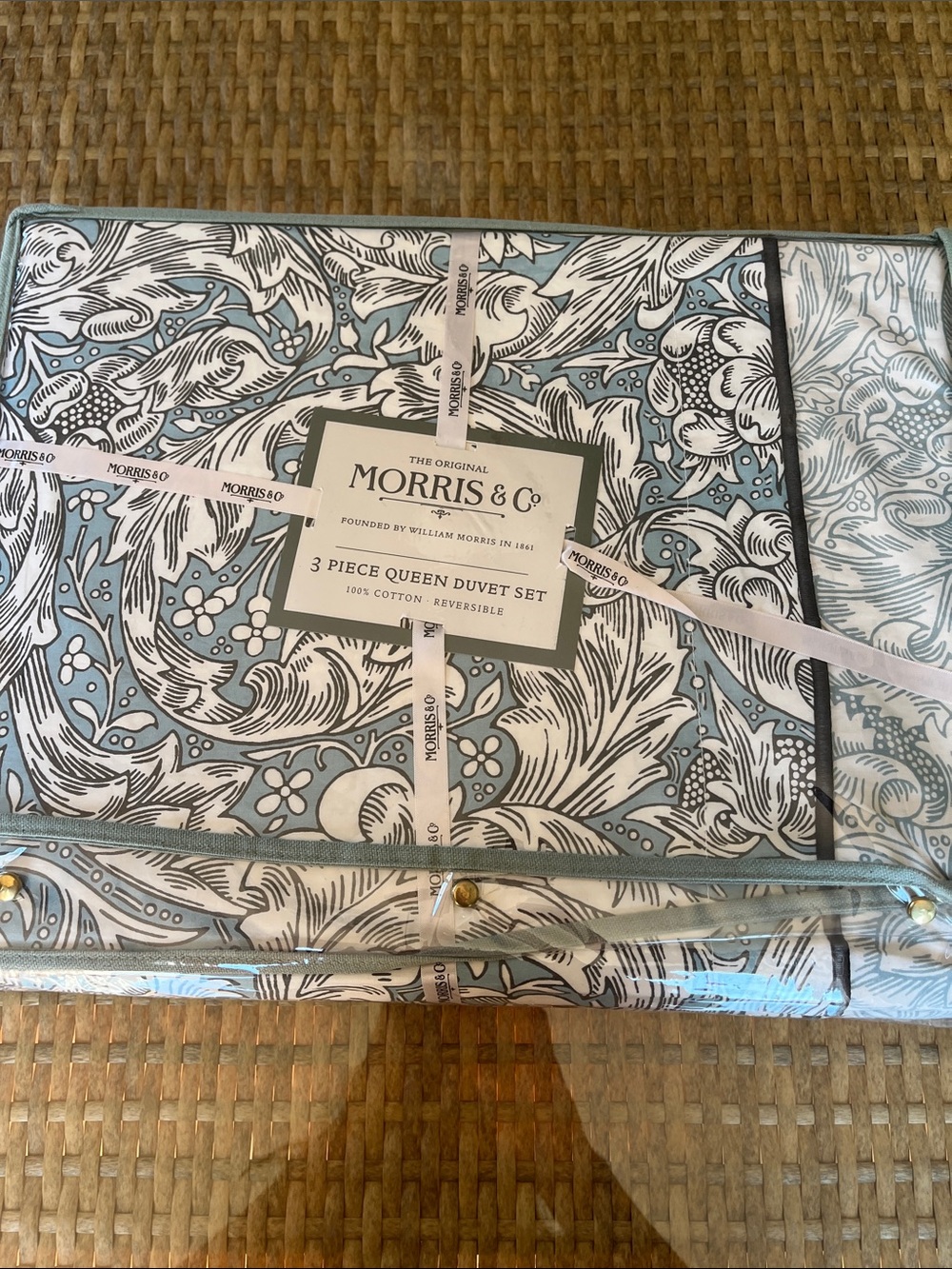 New William Morris Duvet Cover and Shams Queen